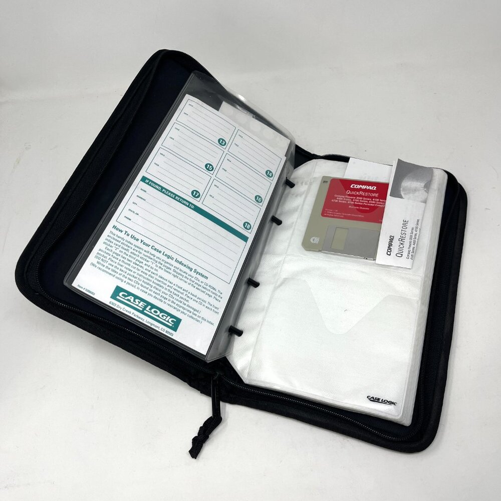 CaseLogic Holds [24] CD/DVD & [24] 3.5" FLOPPY Wallet Holder Keeper Case Logic